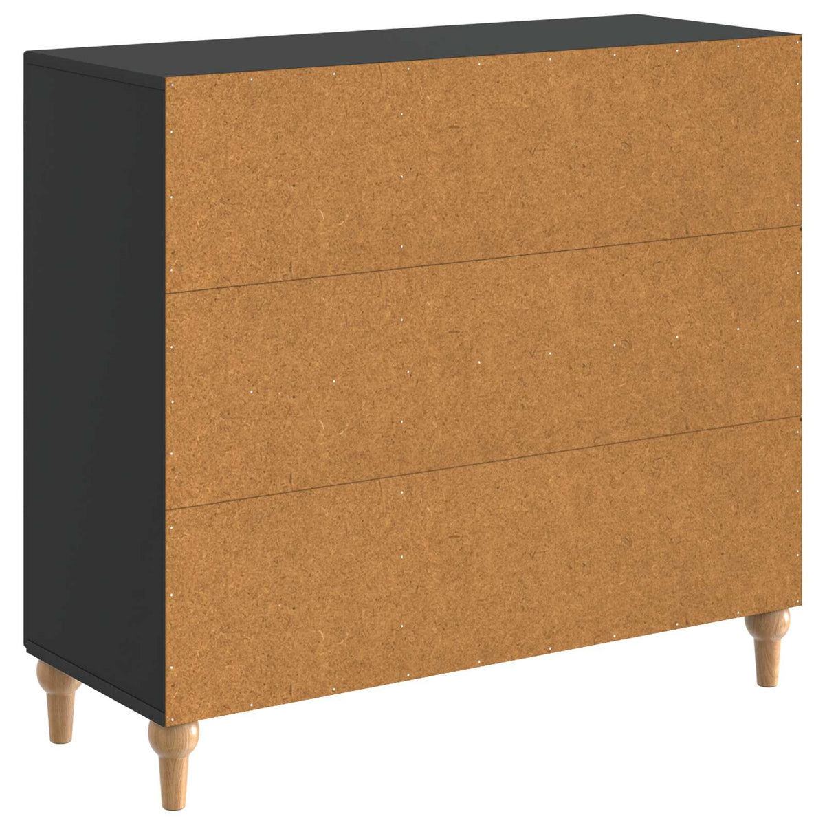 Sideboard Schwarz 89 x 34,5 x 80 cm Holzwerkstoff