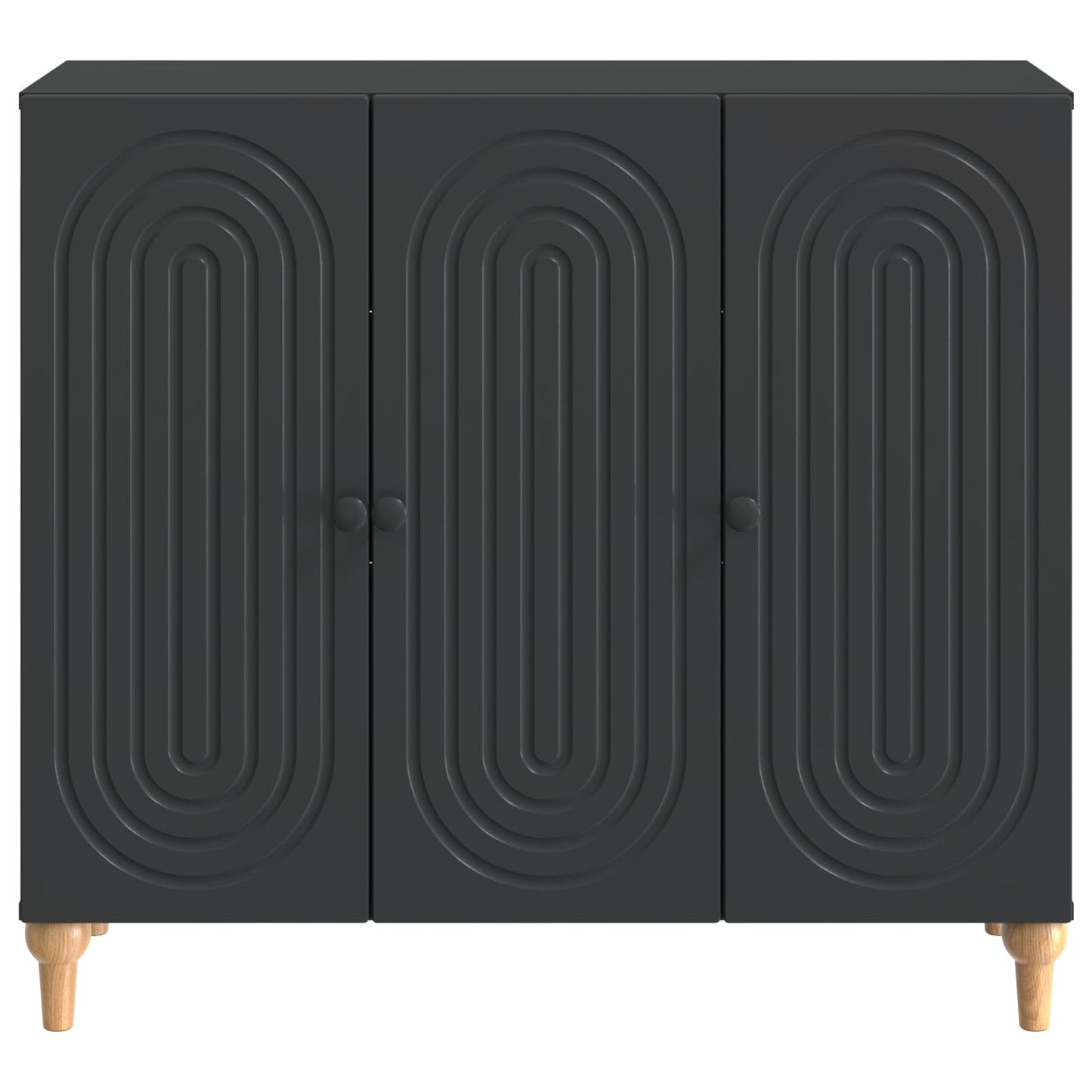 Sideboard Schwarz 89 x 34,5 x 80 cm Holzwerkstoff