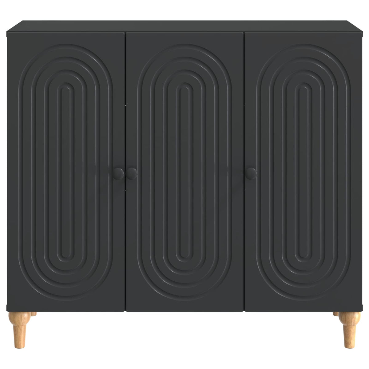 Sideboard Schwarz 89 x 34,5 x 80 cm Holzwerkstoff