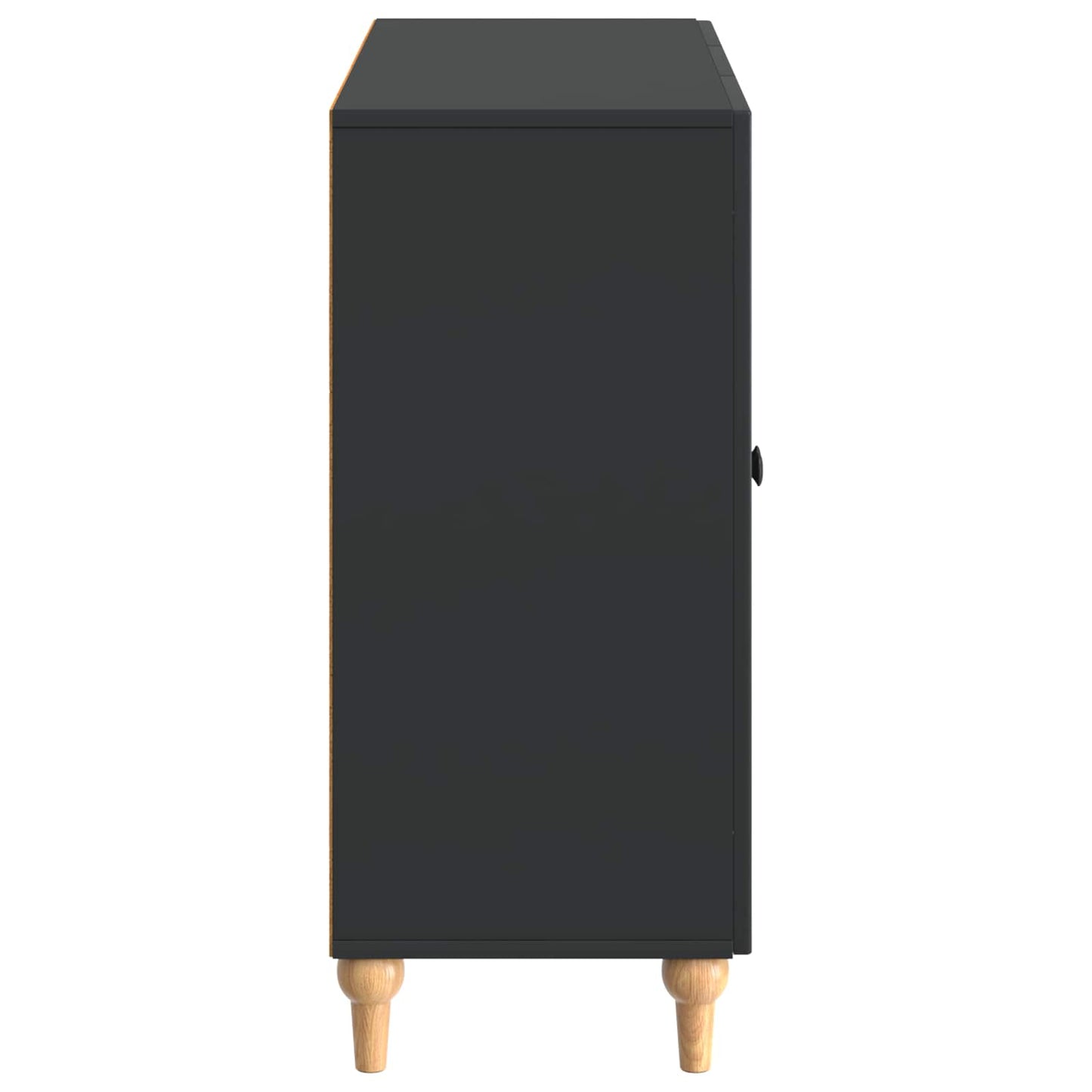 Sideboard Schwarz 89 x 34,5 x 80 cm Holzwerkstoff