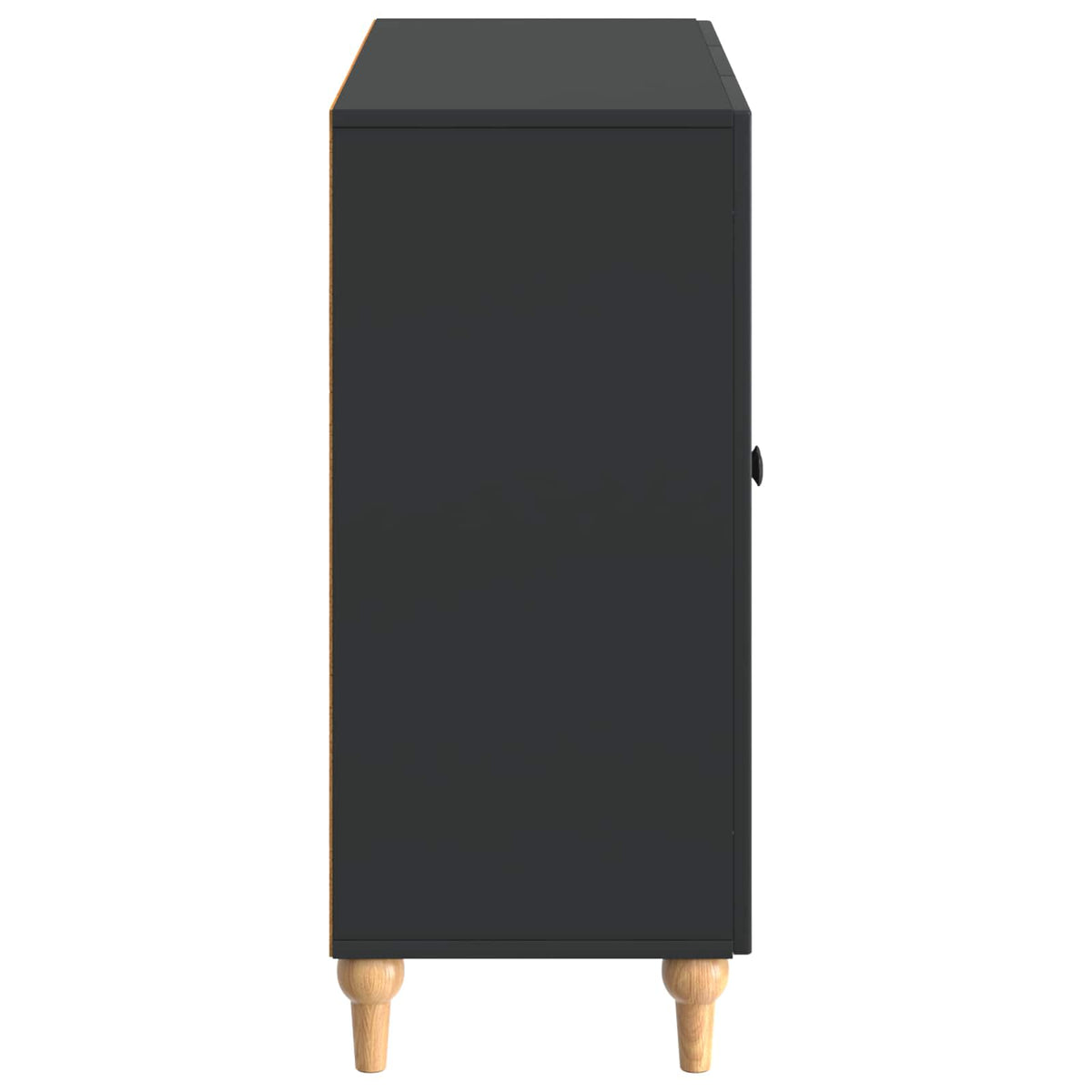 Sideboard Schwarz 89 x 34,5 x 80 cm Holzwerkstoff
