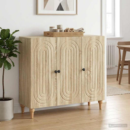 Sideboard Sonoma-Eiche 89 x 34,5 x 80 cm Holzwerkstoff