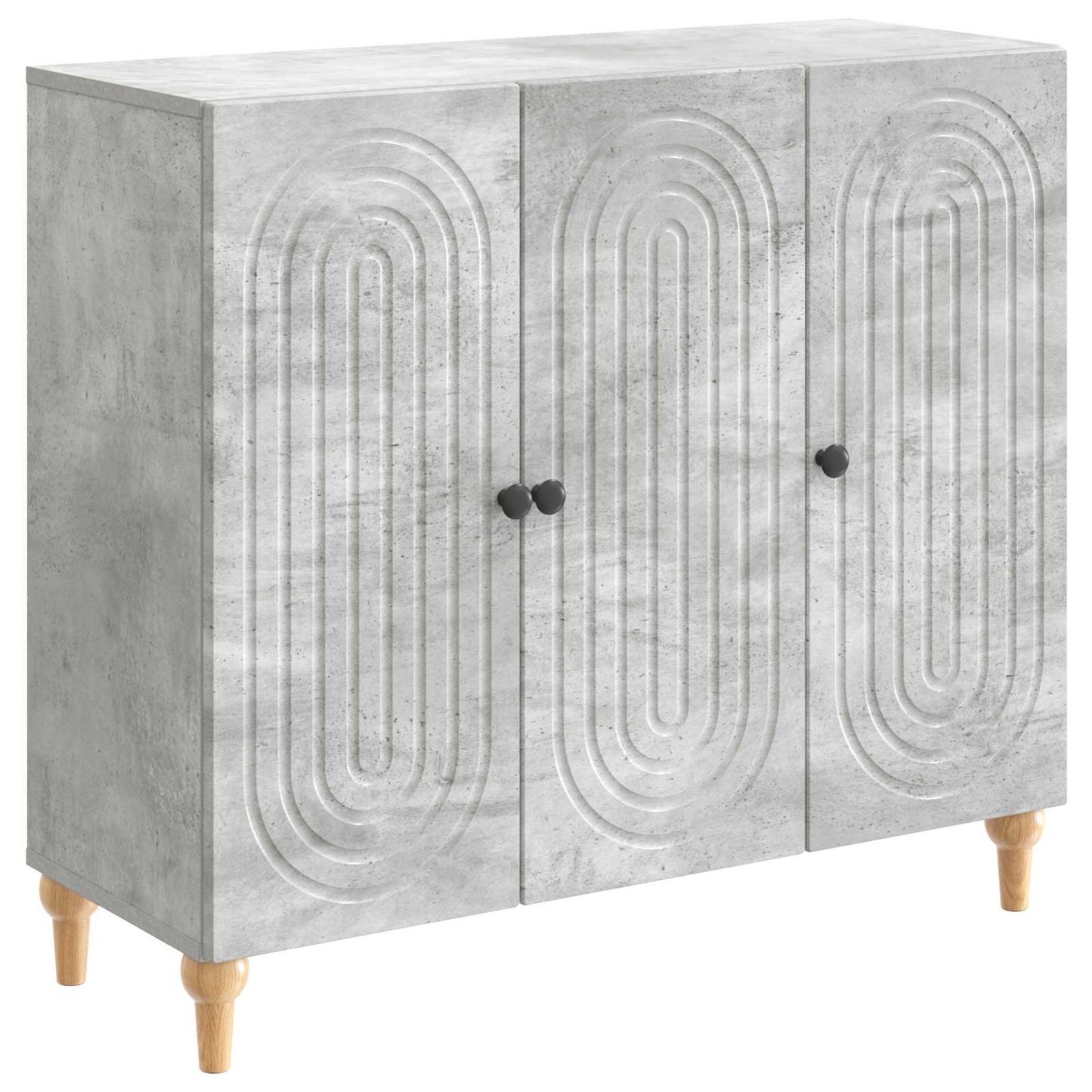 Sideboard Betongrau 89 x 34,5 x 80 cm Holzwerkstoff