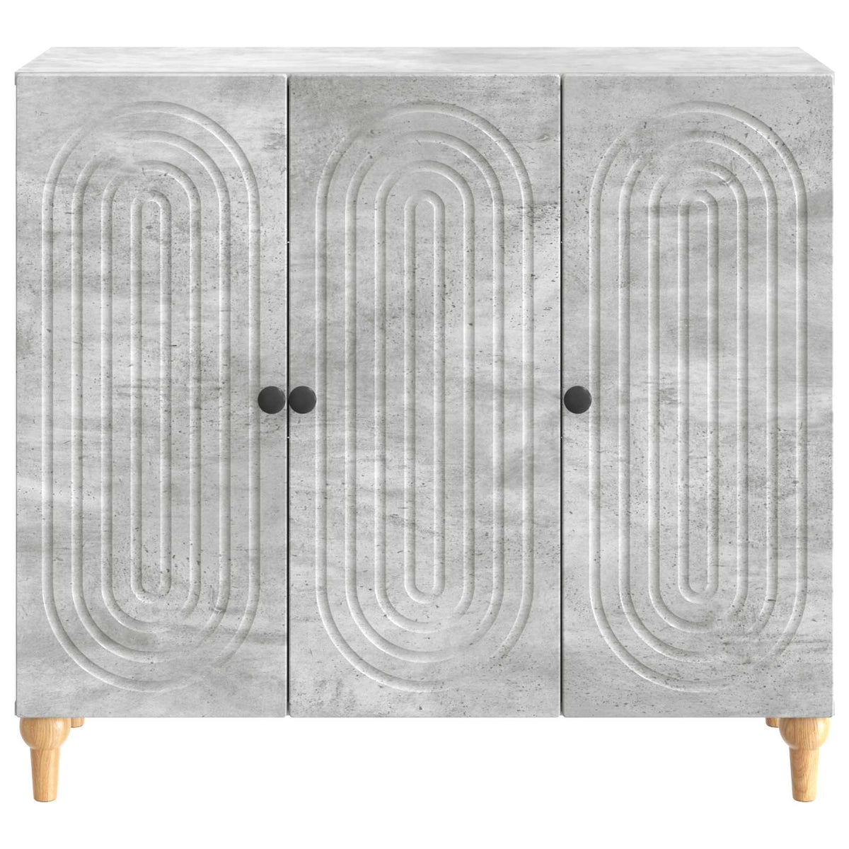 Sideboard Betongrau 89 x 34,5 x 80 cm Holzwerkstoff