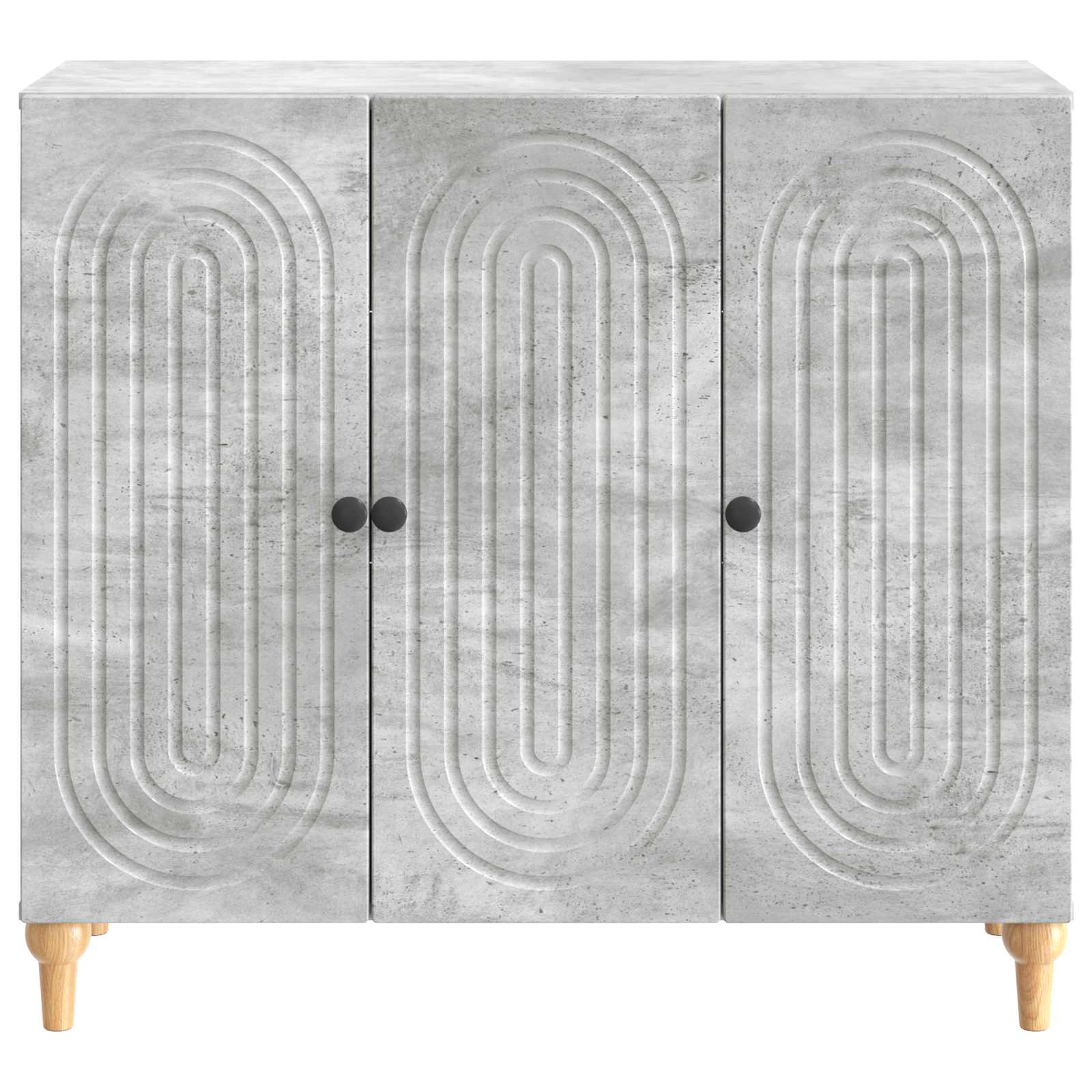 Sideboard Betongrau 89 x 34,5 x 80 cm Holzwerkstoff