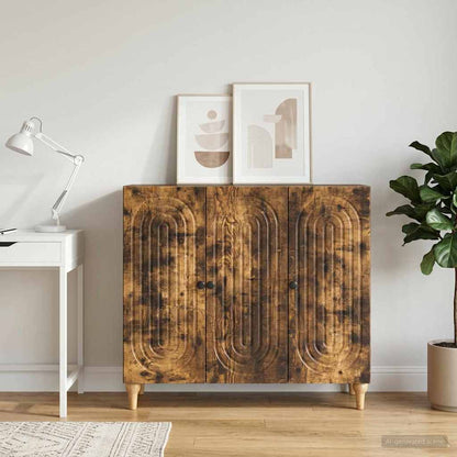 Sideboard Räuchereiche 89 x 34,5 x 80 cm Holzwerkstoff