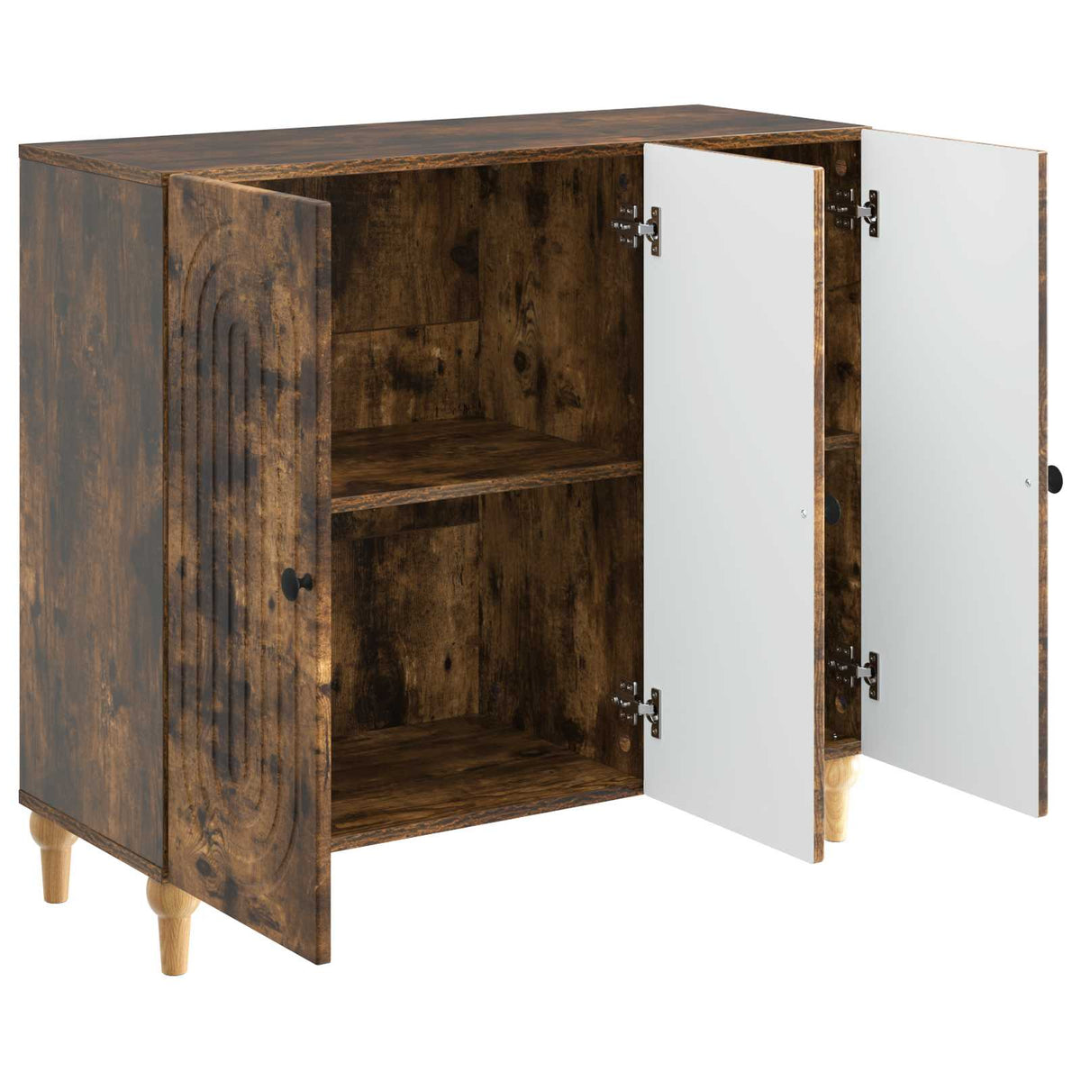 Sideboard Räuchereiche 89 x 34,5 x 80 cm Holzwerkstoff