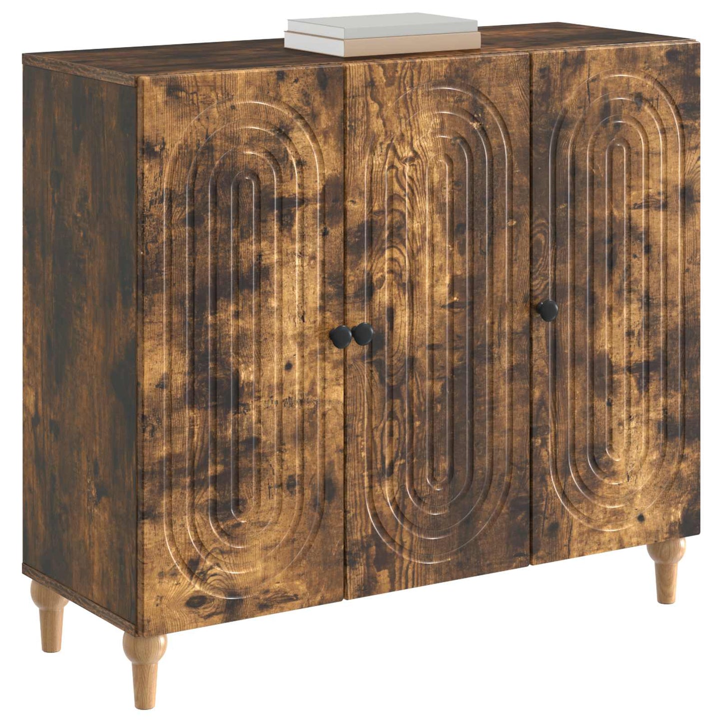 Sideboard Räuchereiche 89 x 34,5 x 80 cm Holzwerkstoff