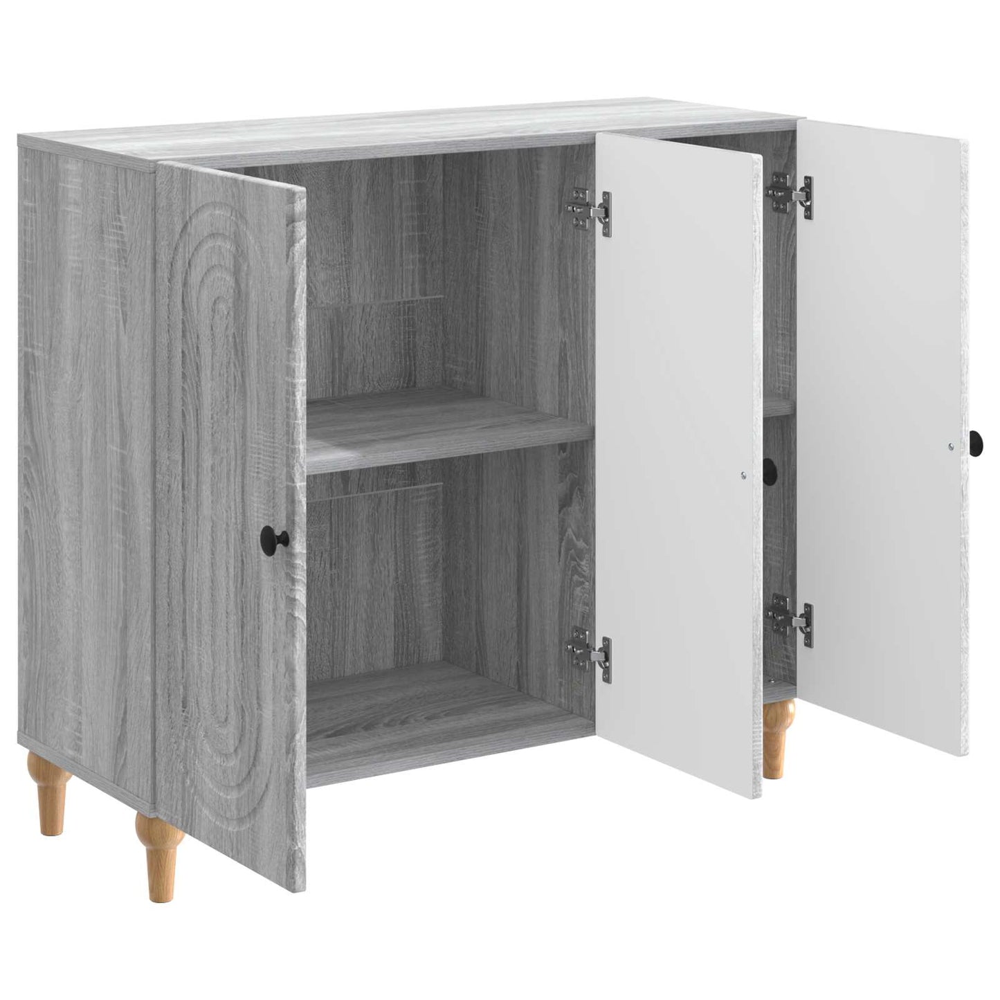 Sideboard Sonoma-Grau 89 x 34,5 x 80 cm Holzwerkstoff