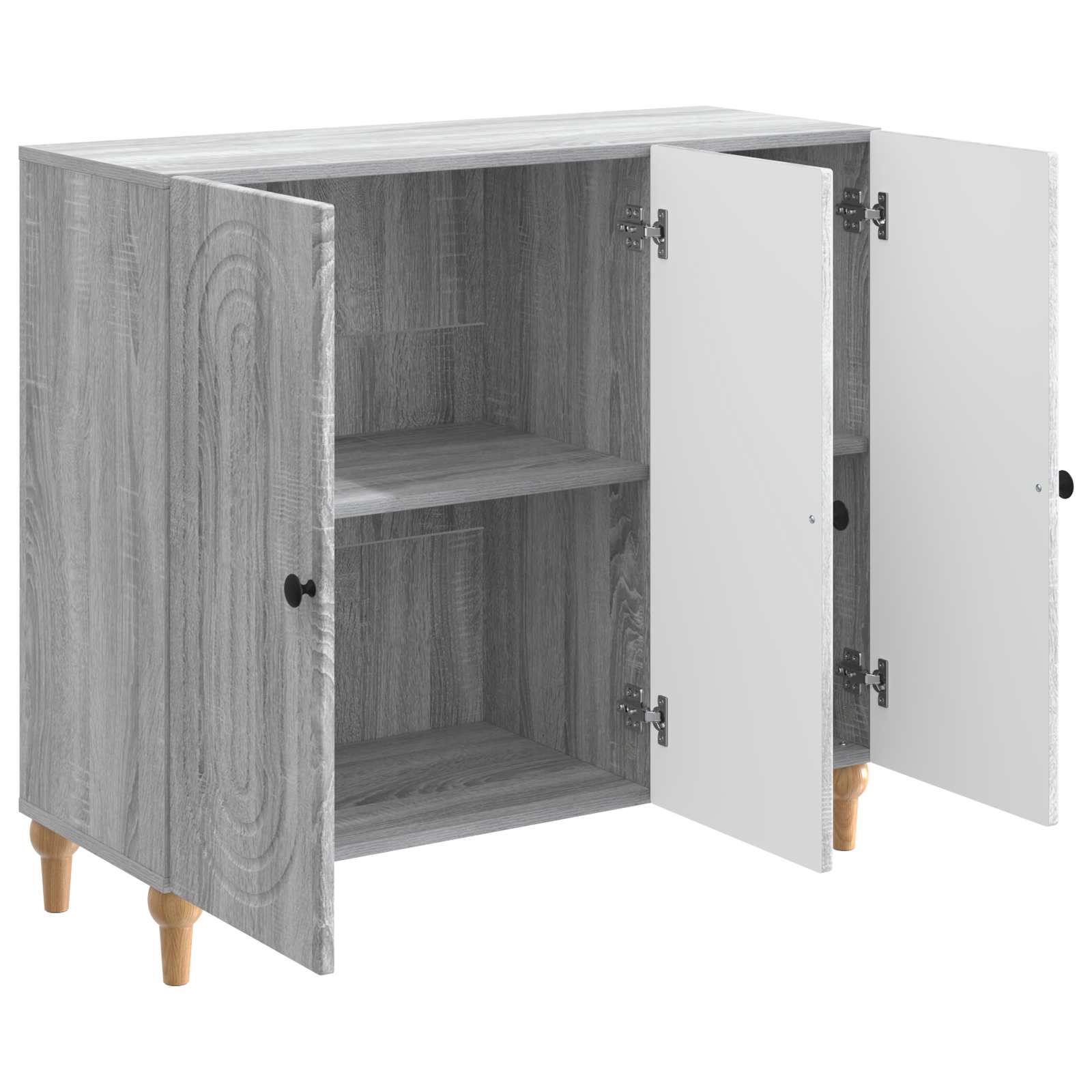 Sideboard Sonoma-Grau 89 x 34,5 x 80 cm Holzwerkstoff