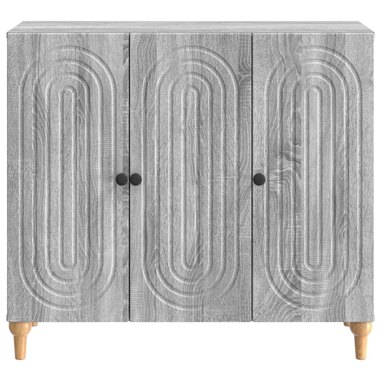 Sideboard Sonoma-Grau 89 x 34,5 x 80 cm Holzwerkstoff