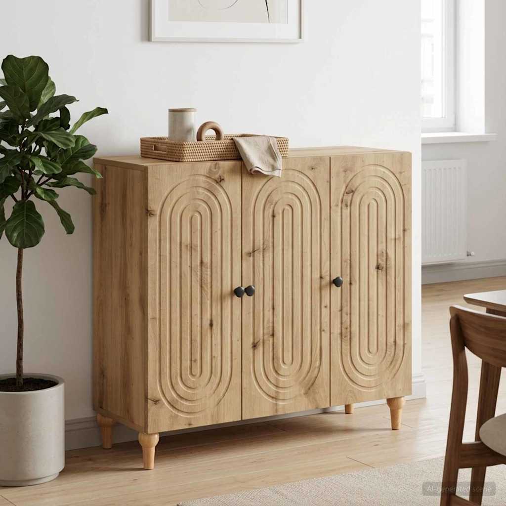 Sideboard Artisan-Eiche 89 x 34,5 x 80 cm Holzwerkstoff