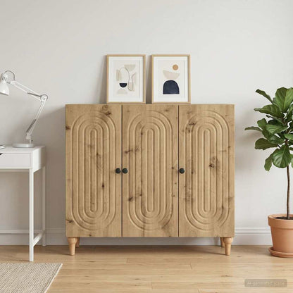 Sideboard Artisan-Eiche 89 x 34,5 x 80 cm Holzwerkstoff