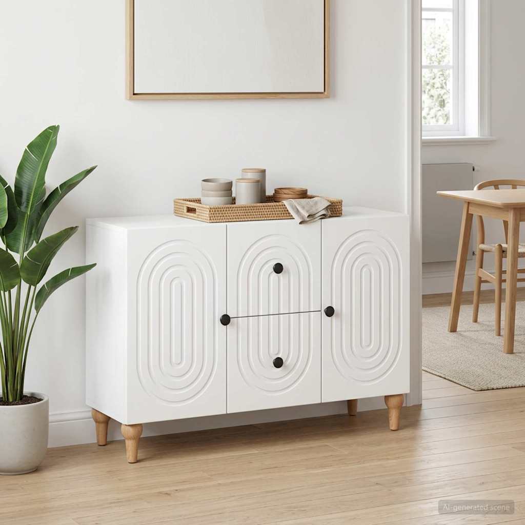 TV-Schränk mit Schubladen Weiß 89 x 34,5 x 60 cm Holzwerkstoff