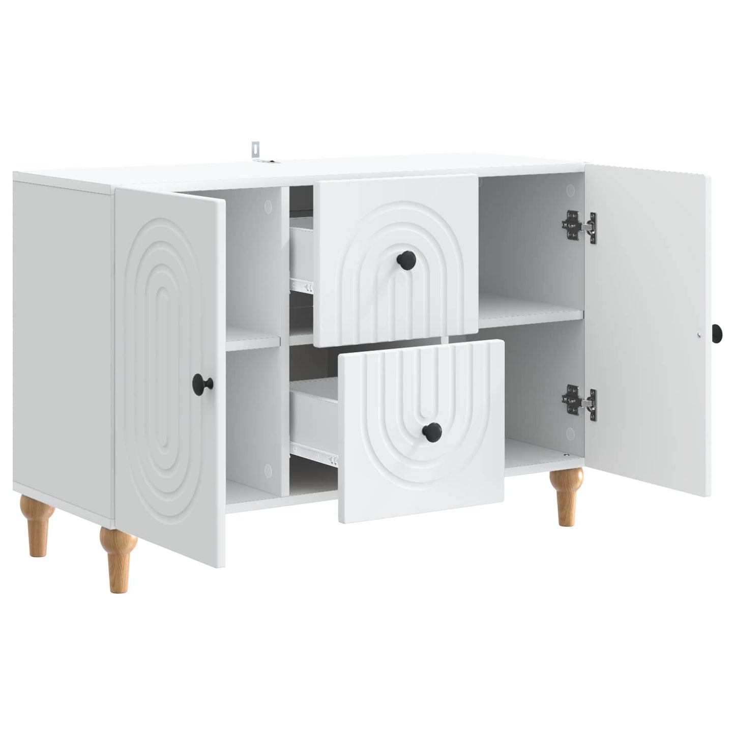 TV-Schränk mit Schubladen Weiß 89 x 34,5 x 60 cm Holzwerkstoff