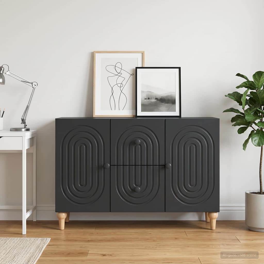 TV-Schränk Schwarz 89 x 34,5 x 60 cm Holzwerkstoff