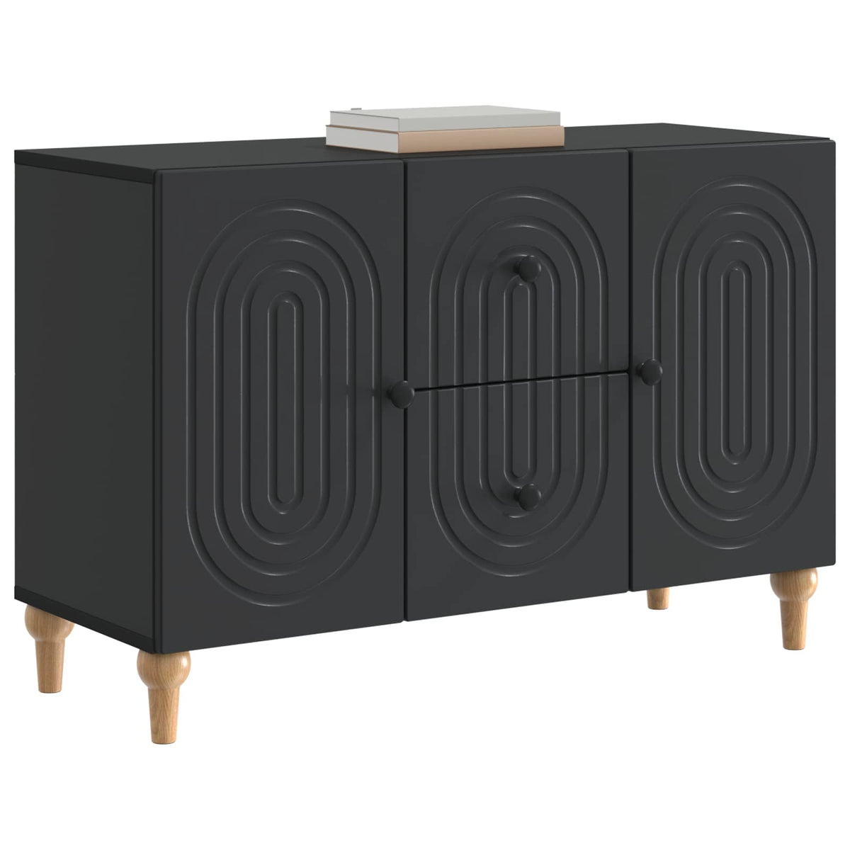 TV-Schränk Schwarz 89 x 34,5 x 60 cm Holzwerkstoff