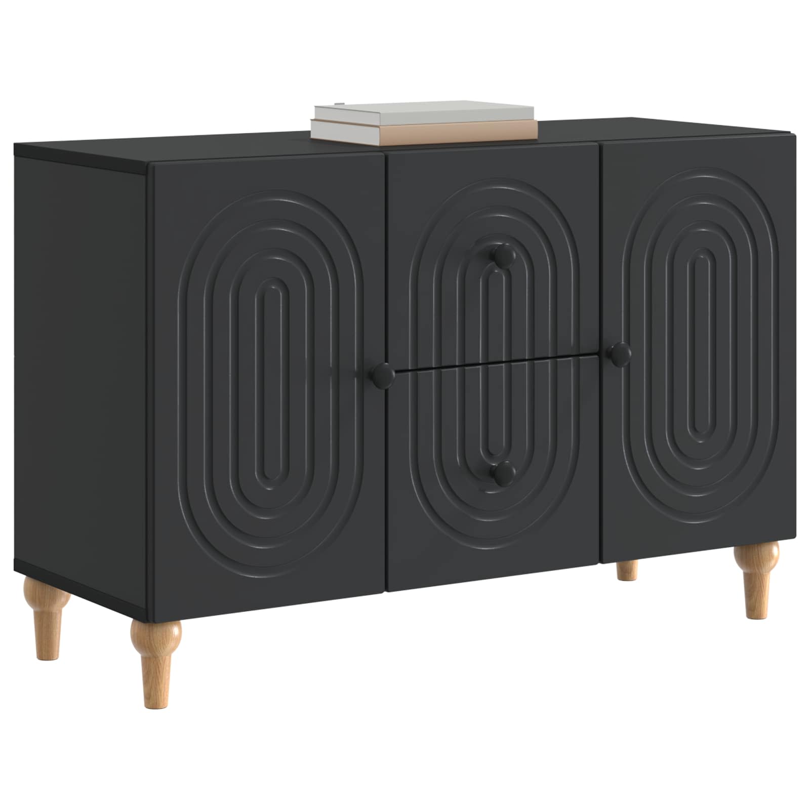 TV-Schränk Schwarz 89 x 34,5 x 60 cm Holzwerkstoff