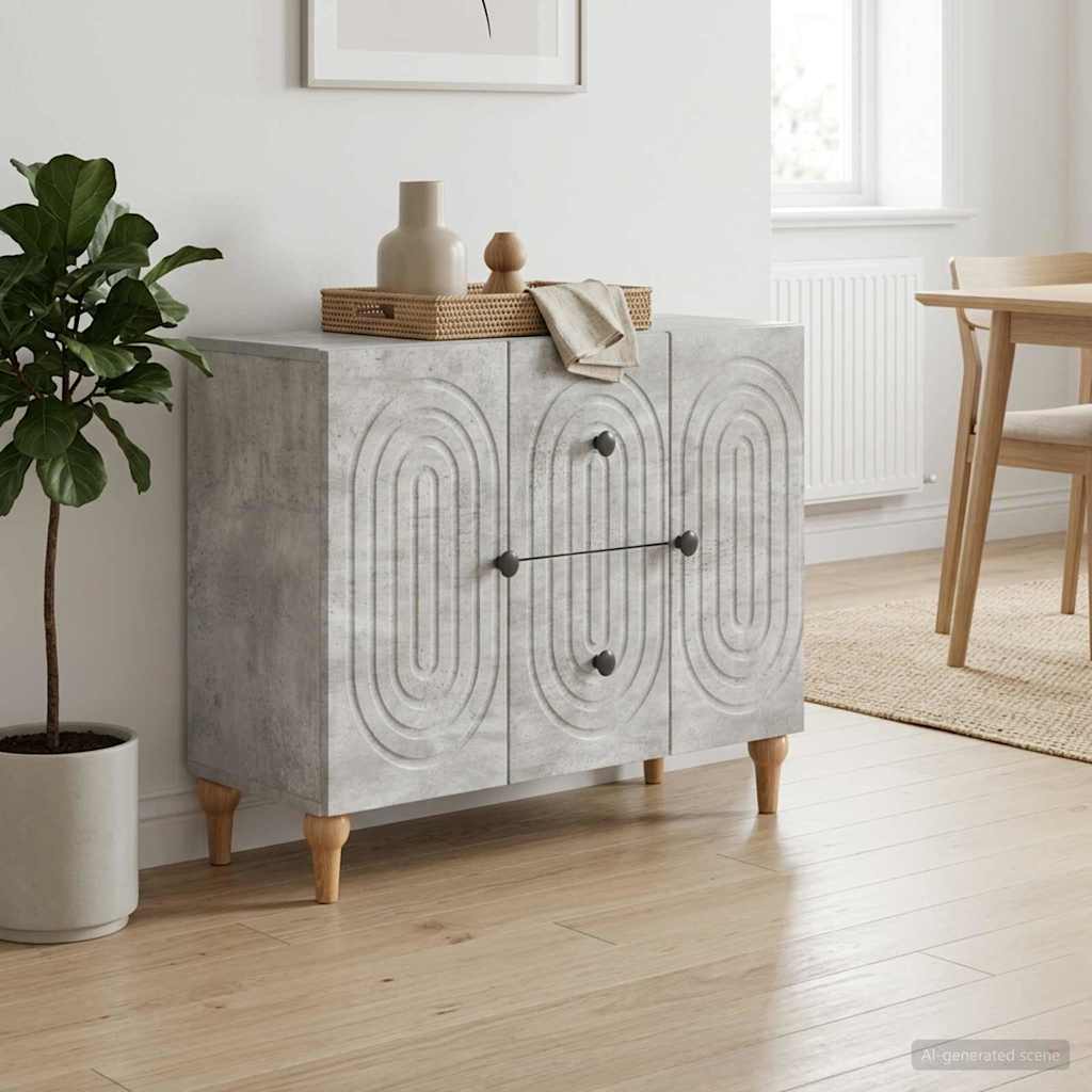 TV-Schränk Betongrau 89 x 34,5 x 60 cm Holzwerkstoff