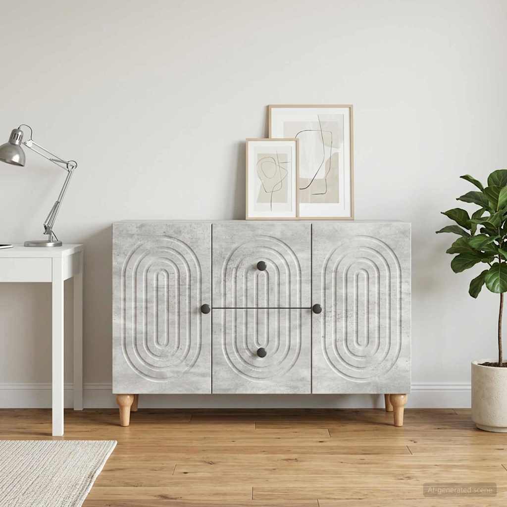 TV-Schränk Betongrau 89 x 34,5 x 60 cm Holzwerkstoff