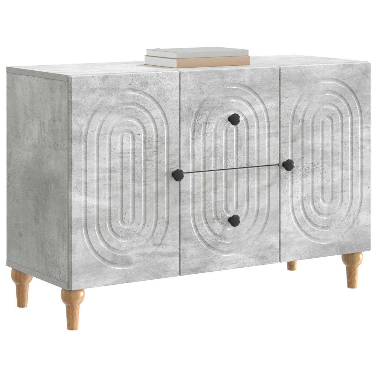 TV-Schränk Betongrau 89 x 34,5 x 60 cm Holzwerkstoff