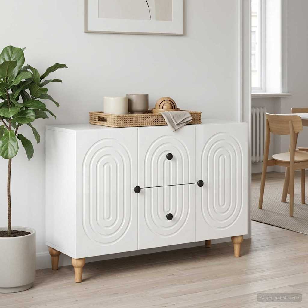 TV-Schränk Hochglanz Weiß 89 x 34,5 x 60 cm Holzwerkstoff