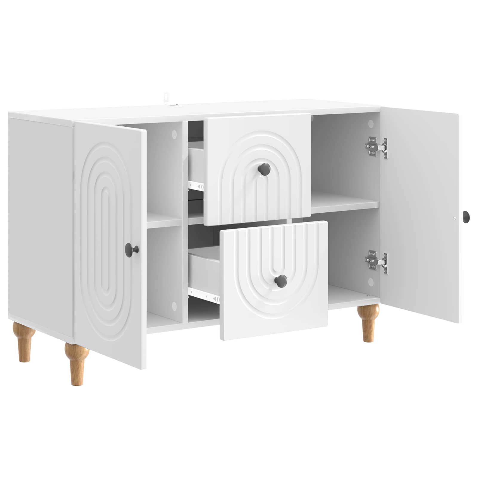 TV-Schränk Hochglanz Weiß 89 x 34,5 x 60 cm Holzwerkstoff