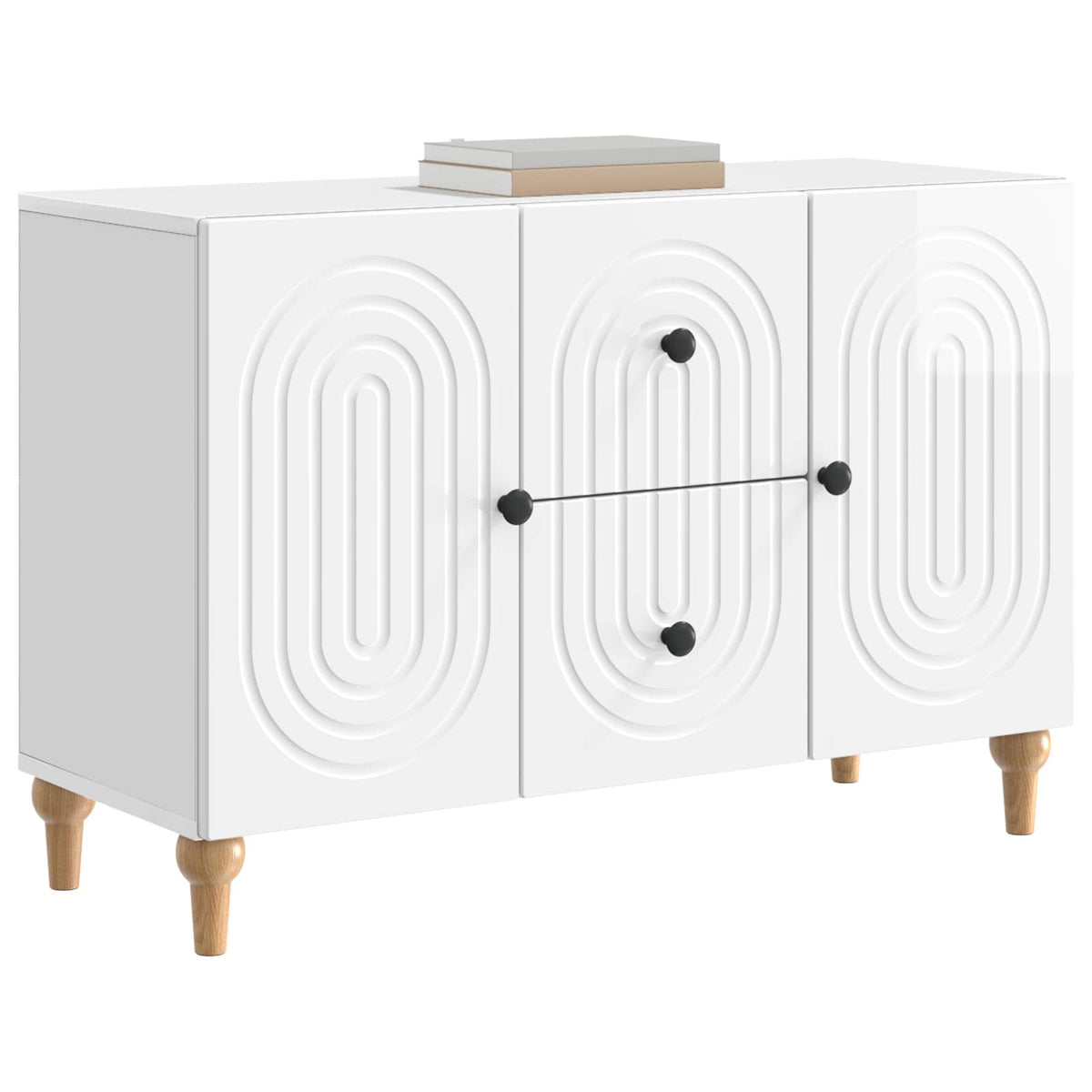 TV-Schränk Hochglanz Weiß 89 x 34,5 x 60 cm Holzwerkstoff