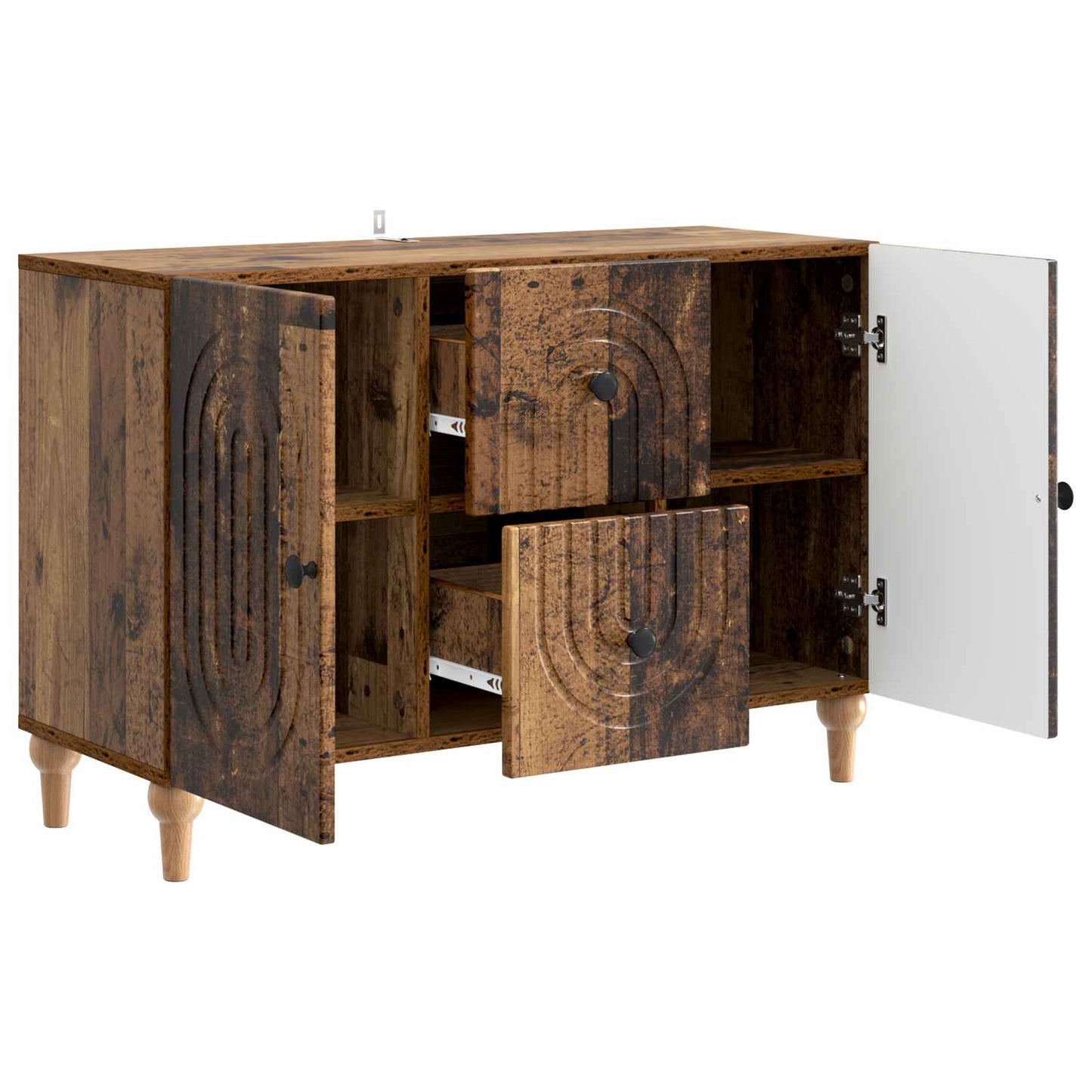 TV-Schränk Altholz 89 x 34,5 x 60 cm Holzwerkstoff