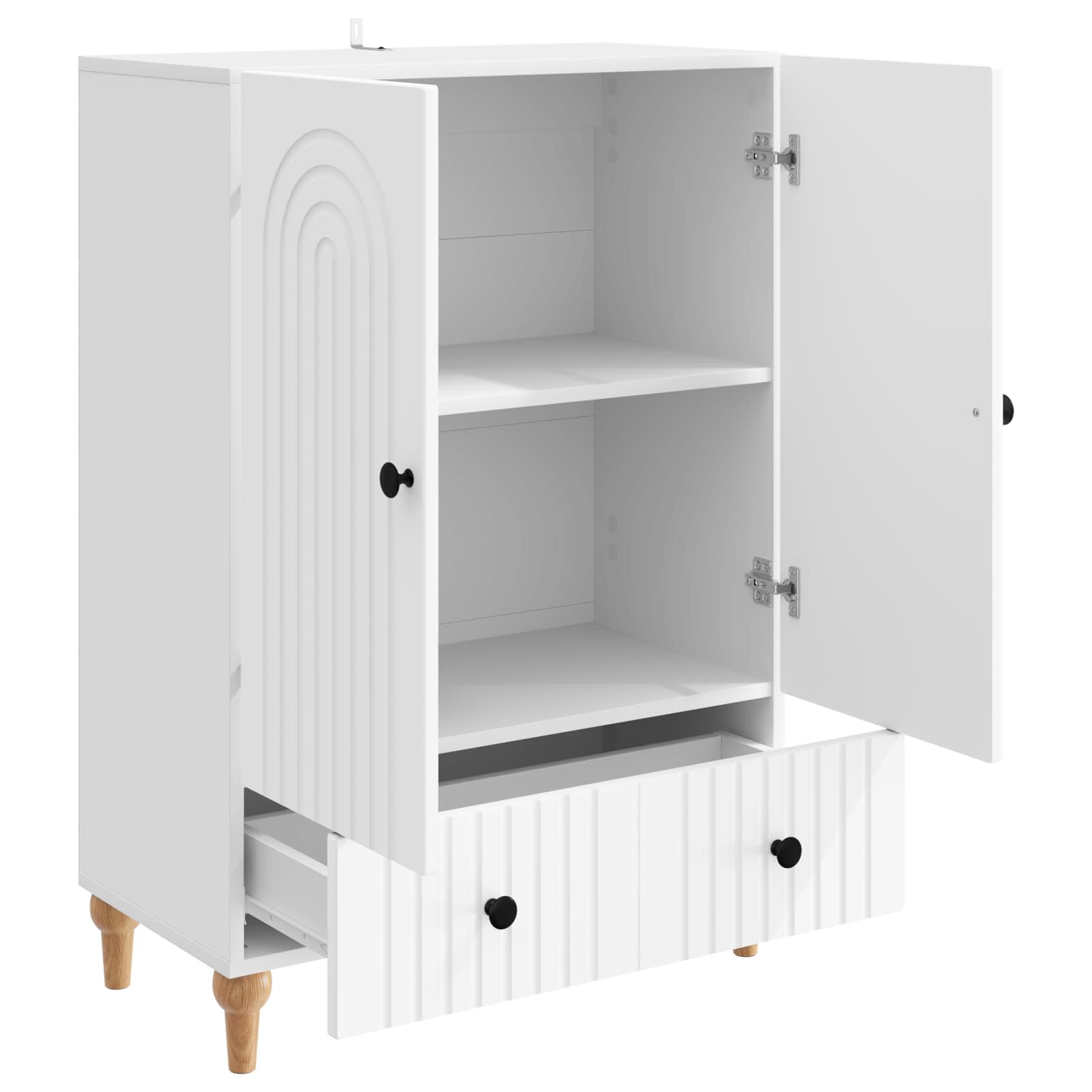 Sideboard Weiß 66 x 34,5 x 95 cm Holzwerkstoff