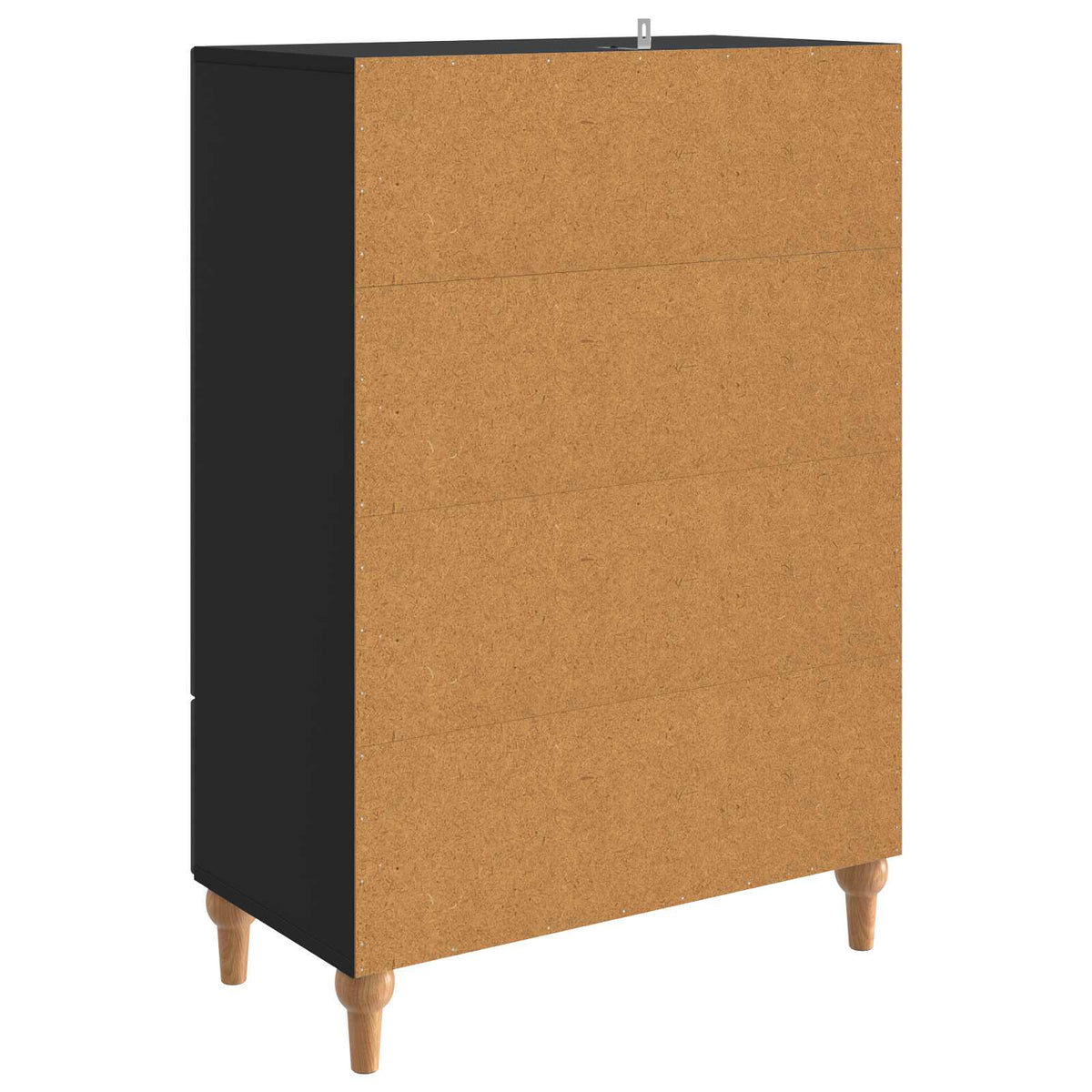 Sideboard Schwarz 66 x 34,5 x 95 cm Holzwerkstoff