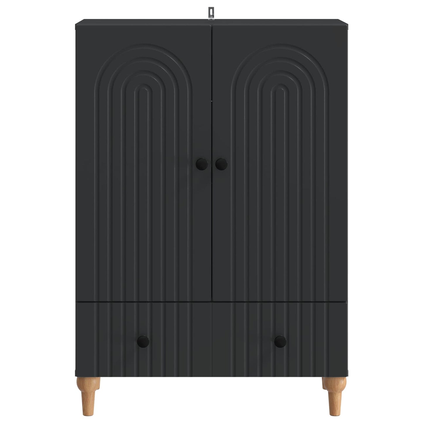 Sideboard Schwarz 66 x 34,5 x 95 cm Holzwerkstoff