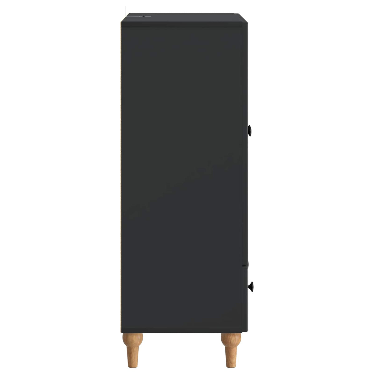 Sideboard Schwarz 66 x 34,5 x 95 cm Holzwerkstoff