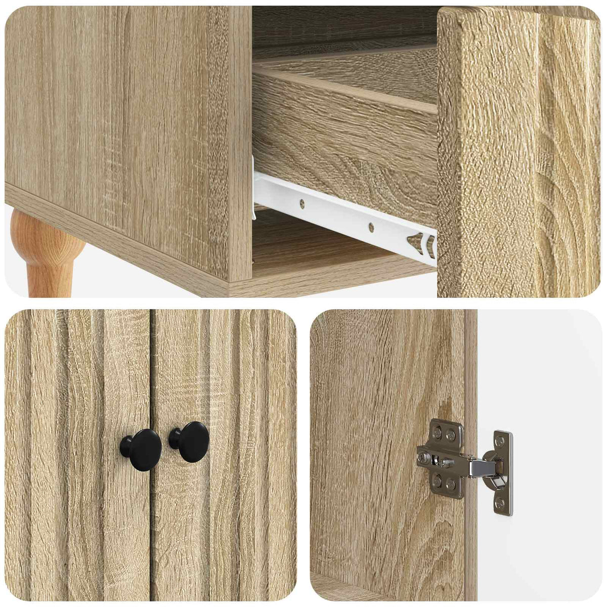 Sideboard Sonoma-Eiche 66 x 34,5 x 95 cm Holzwerkstoff
