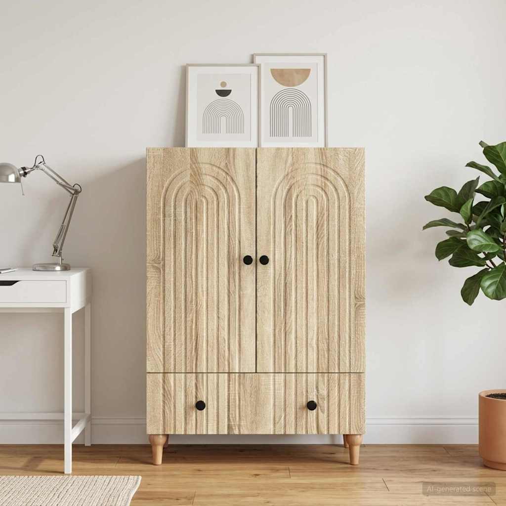Sideboard Sonoma-Eiche 66 x 34,5 x 95 cm Holzwerkstoff
