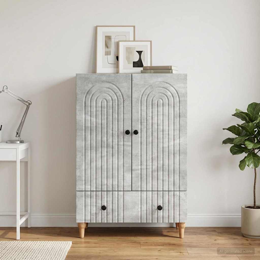 Sideboard Betongrau 66 x 34,5 x 95 cm Holzwerkstoff