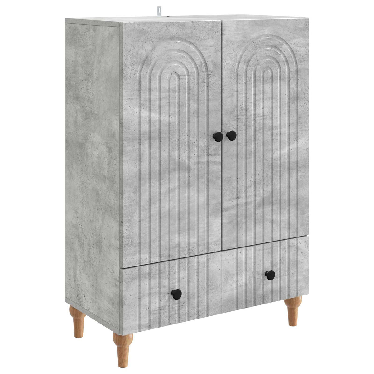 Sideboard Betongrau 66 x 34,5 x 95 cm Holzwerkstoff