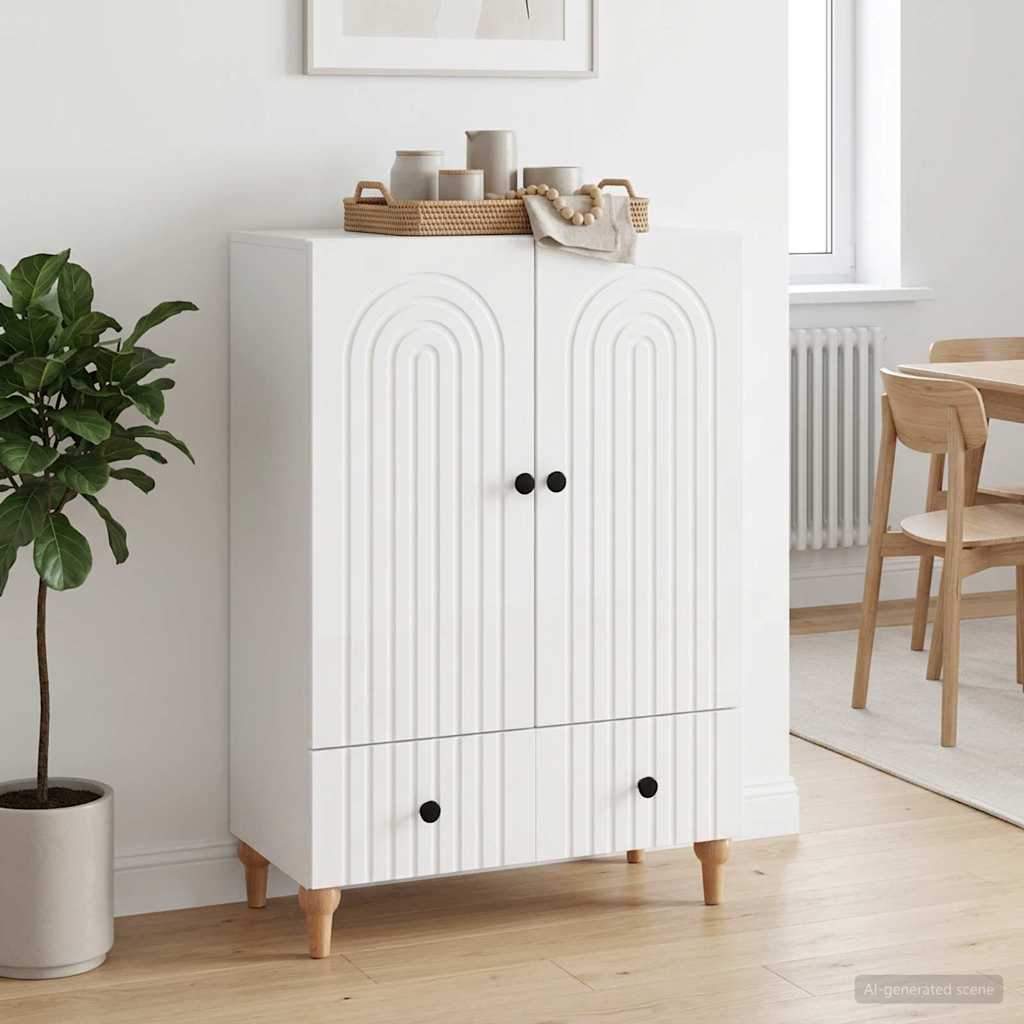 Sideboard Hochglanz Weiß 66 x 34,5 x 95 cm Holzwerkstoff
