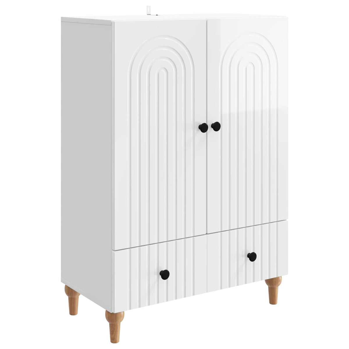 Sideboard Hochglanz Weiß 66 x 34,5 x 95 cm Holzwerkstoff