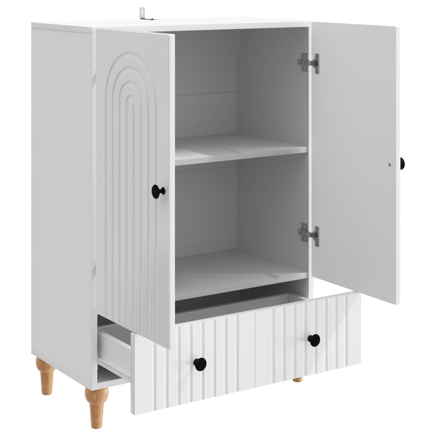 Sideboard Hochglanz Weiß 66 x 34,5 x 95 cm Holzwerkstoff