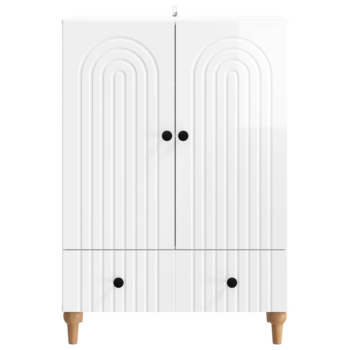 Sideboard Hochglanz Weiß 66 x 34,5 x 95 cm Holzwerkstoff