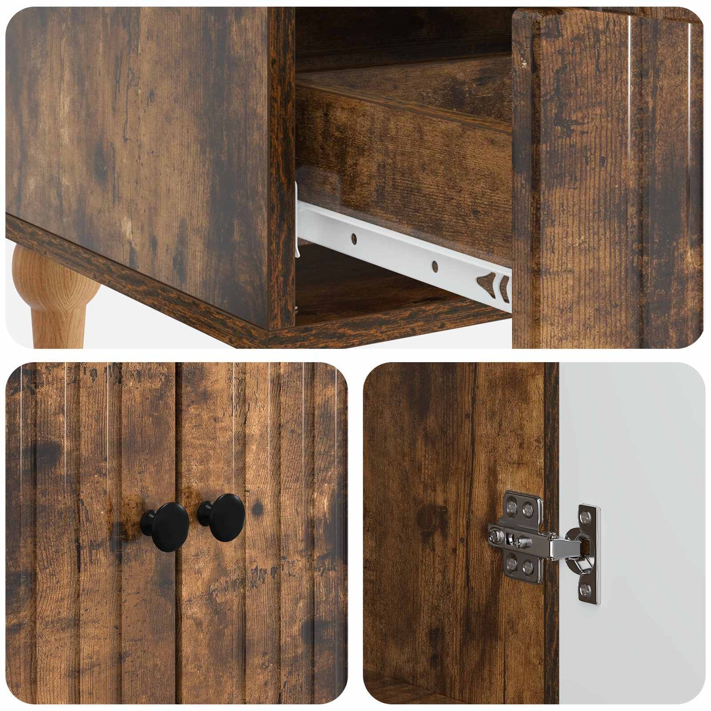 Sideboard Räuchereiche 66 x 34,5 x 95 cm Holzwerkstoff