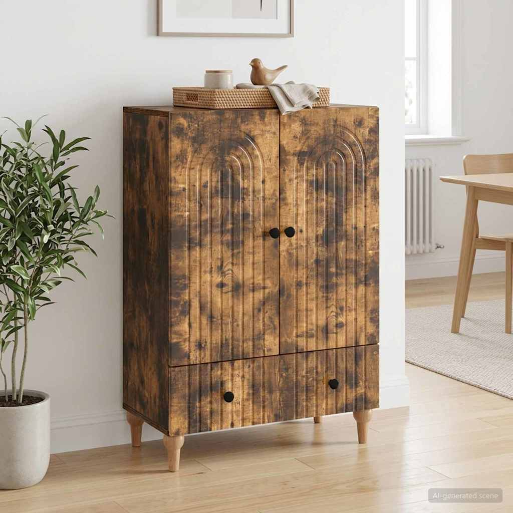 Sideboard Räuchereiche 66 x 34,5 x 95 cm Holzwerkstoff