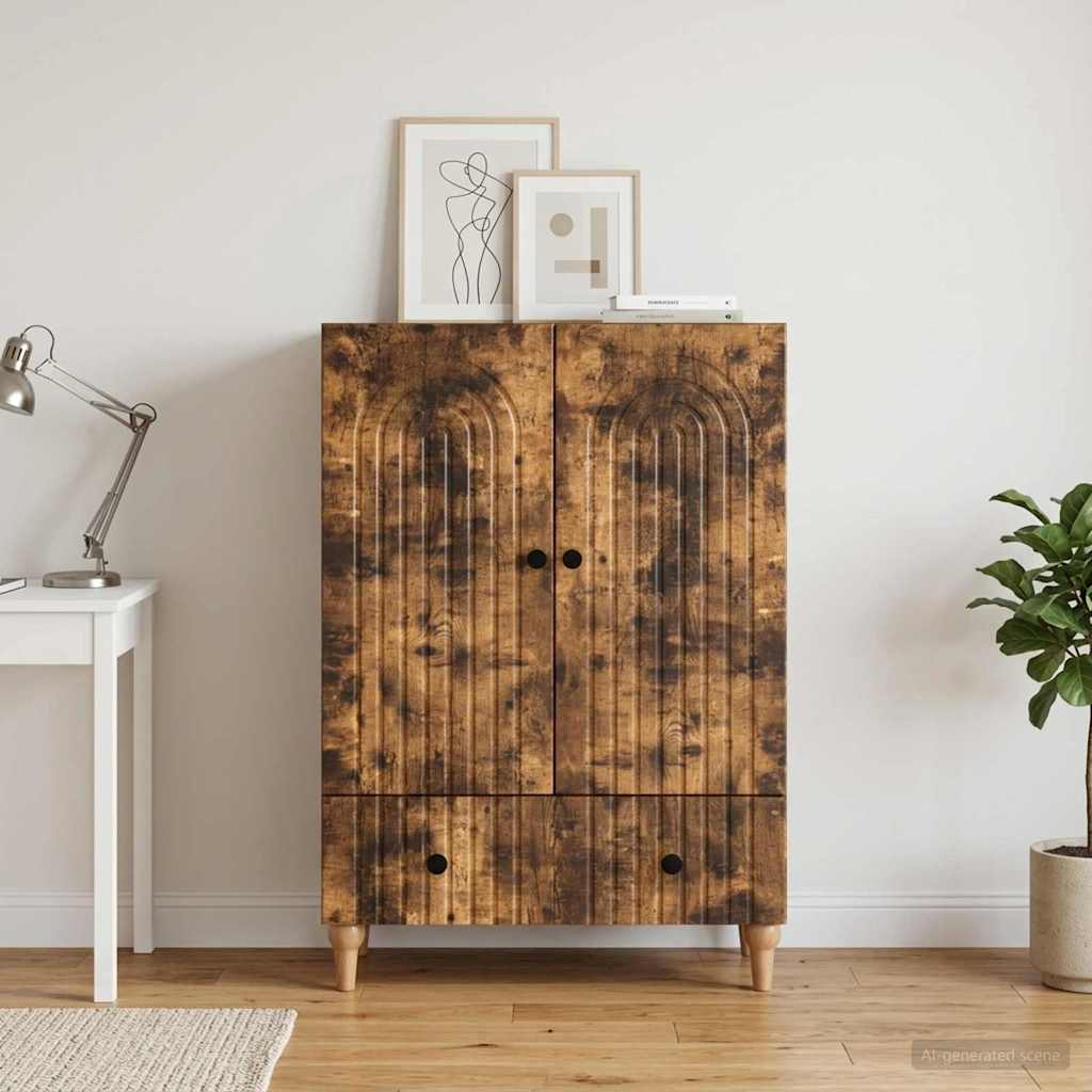 Sideboard Räuchereiche 66 x 34,5 x 95 cm Holzwerkstoff