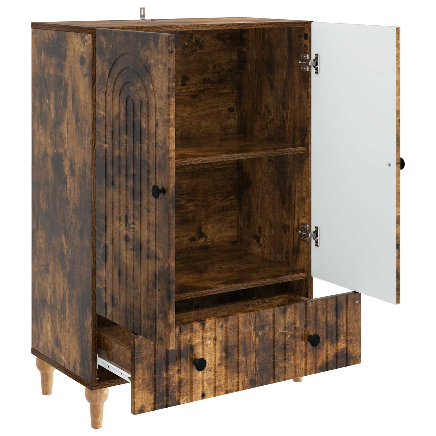 Sideboard Räuchereiche 66 x 34,5 x 95 cm Holzwerkstoff