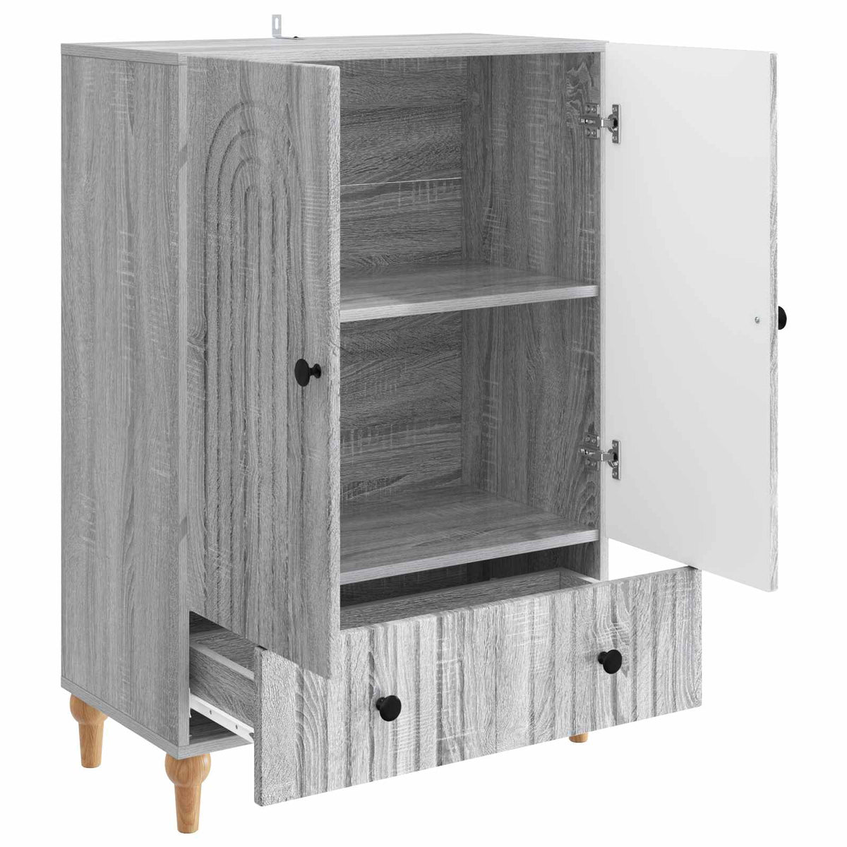 Sideboard Sonoma-Grau 66 x 34,5 x 95 cm Holzwerkstoff