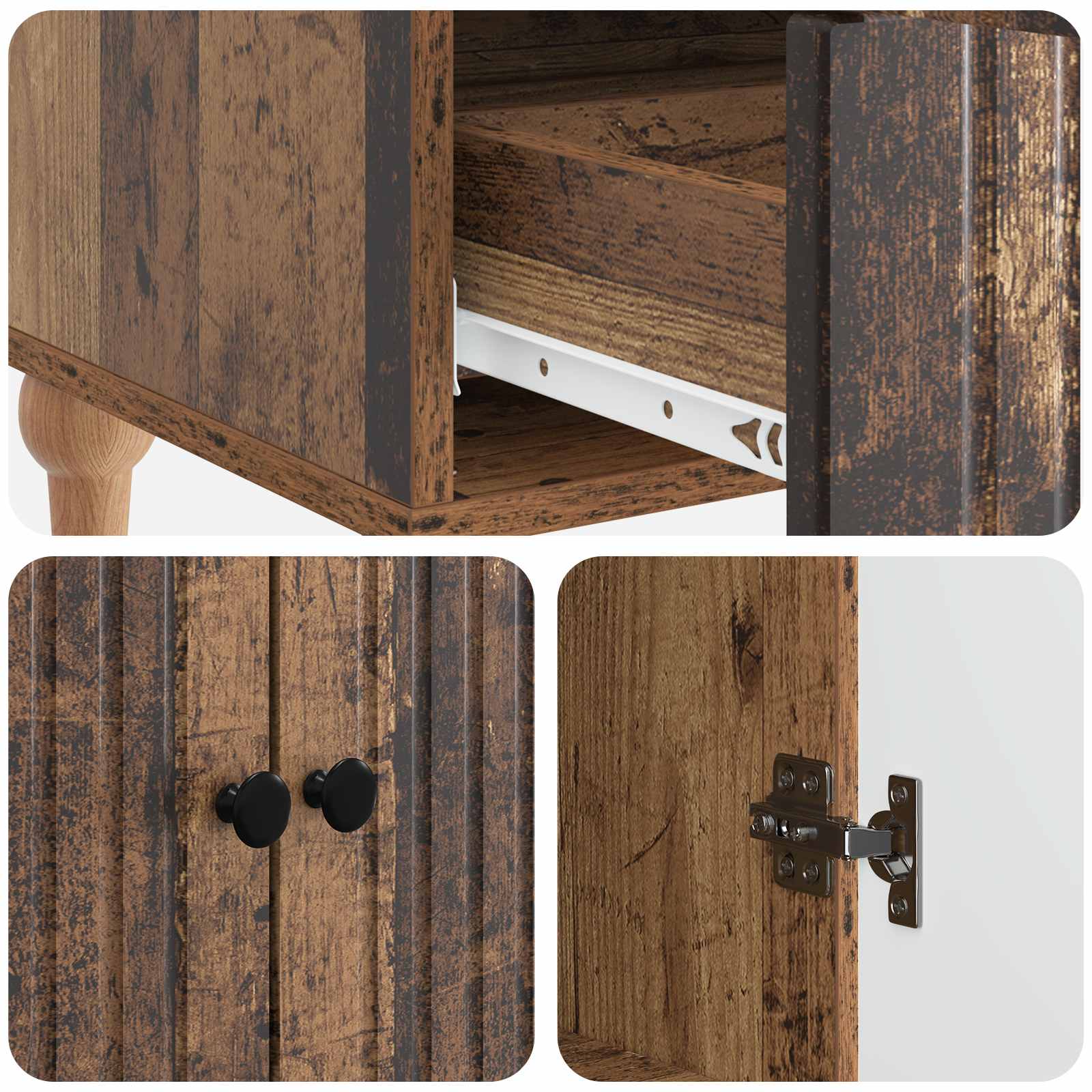 Sideboard Altholz 66 x 34,5 x 95 cm Holzwerkstoff