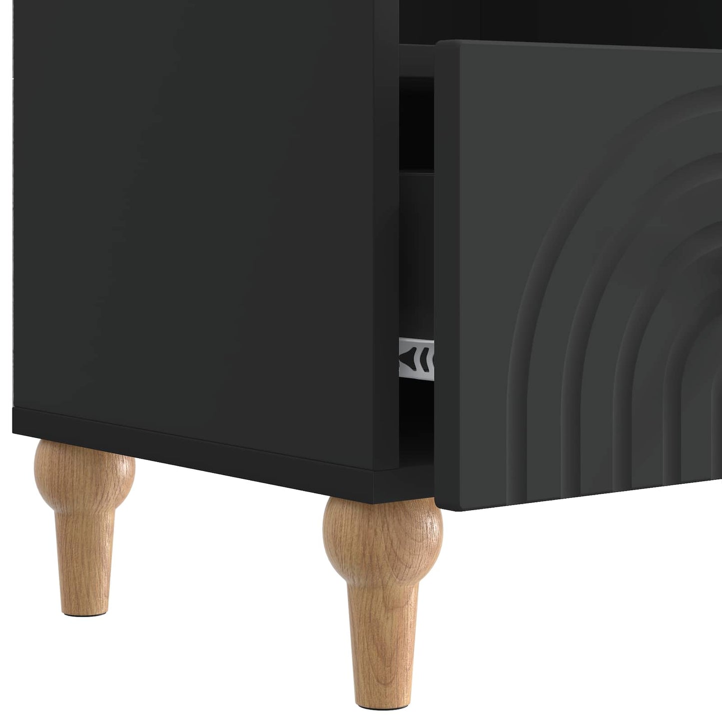 TV-Schränk 102 x 34,5 x 50 cm Schwarz Holzwerkstoff