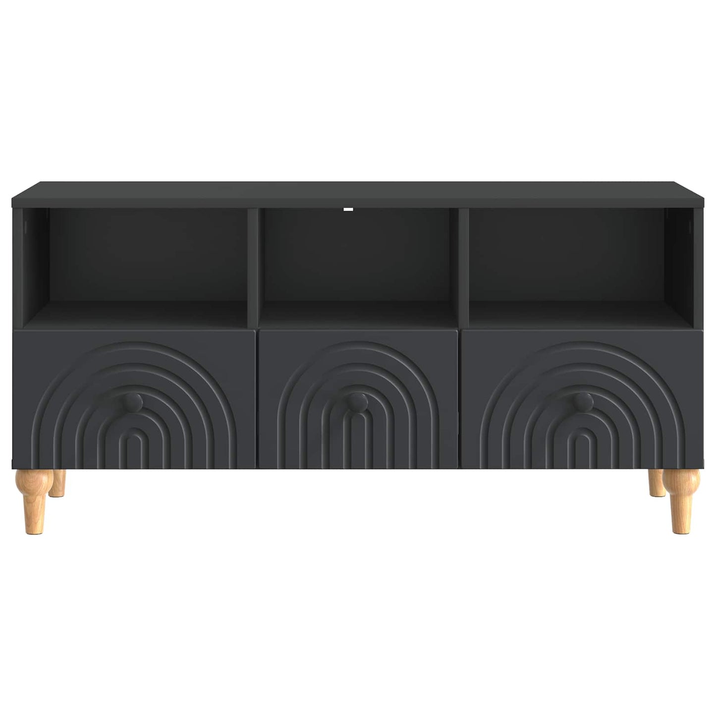 TV-Schränk 102 x 34,5 x 50 cm Schwarz Holzwerkstoff