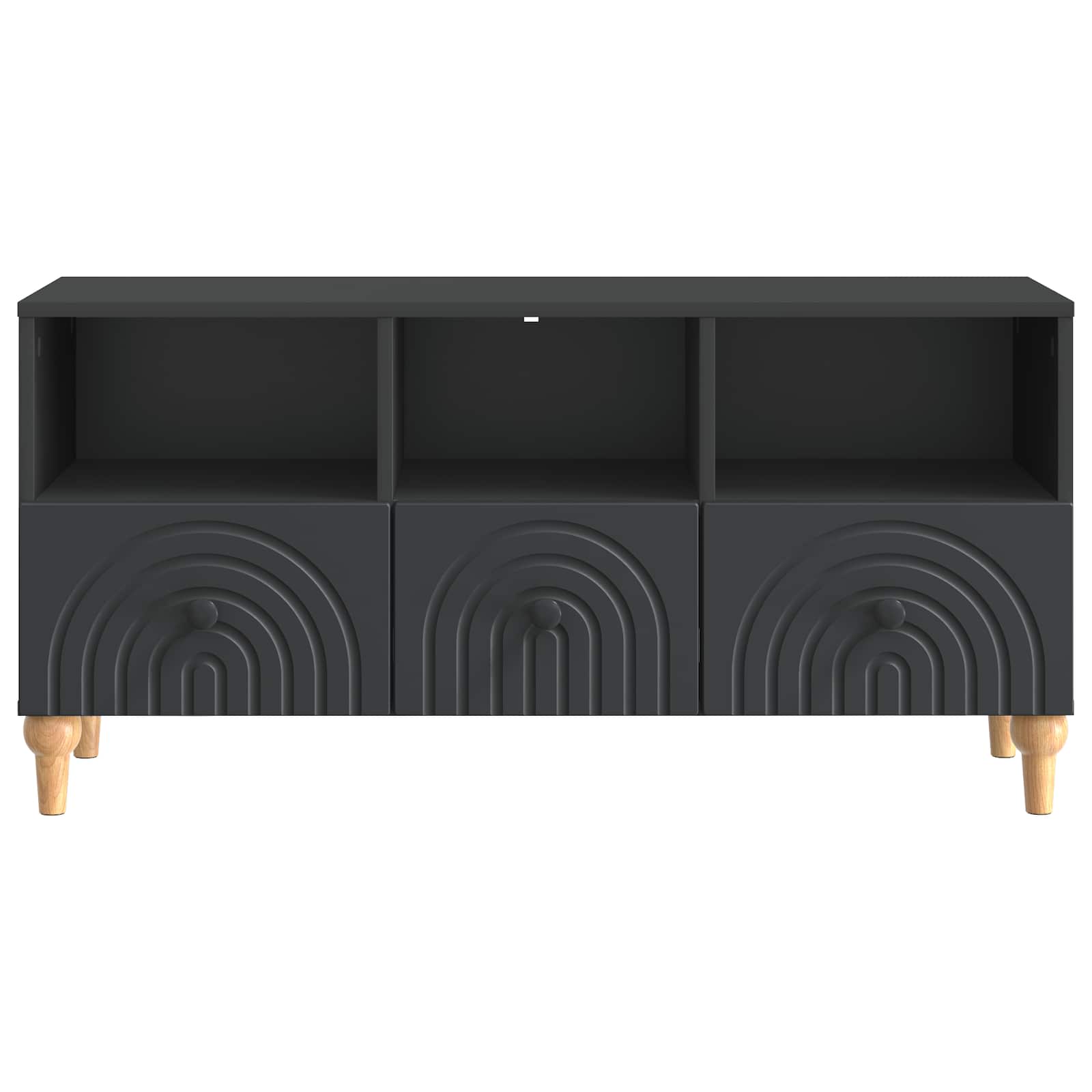 TV-Schränk 102 x 34,5 x 50 cm Schwarz Holzwerkstoff